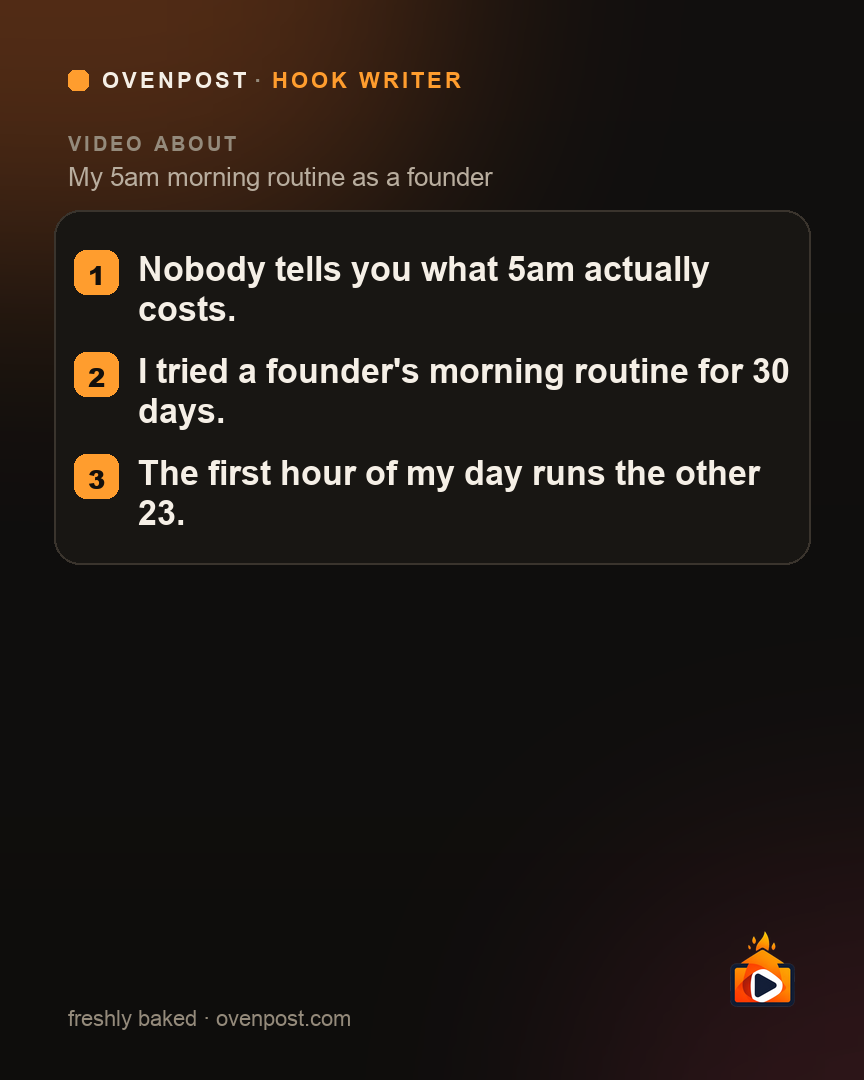 3 hooks for a morning-routine reel