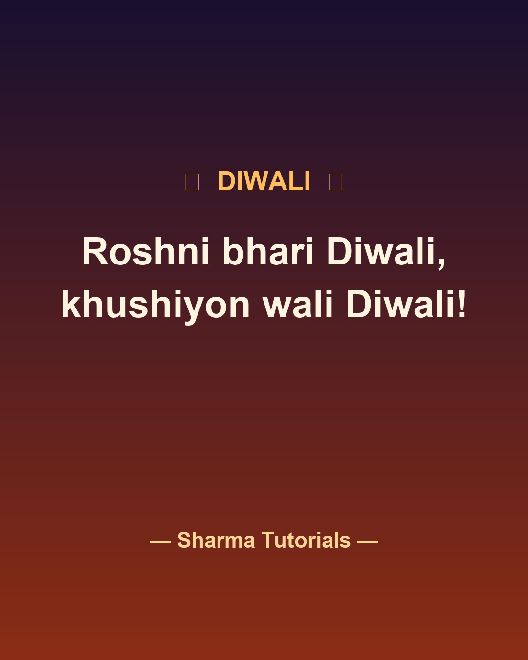 Diwali greeting post